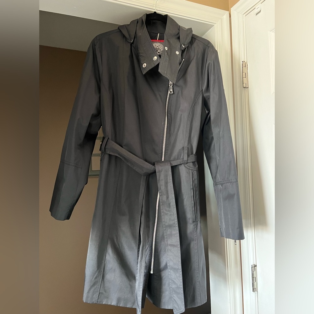 Black Vince Camuto rain jacket